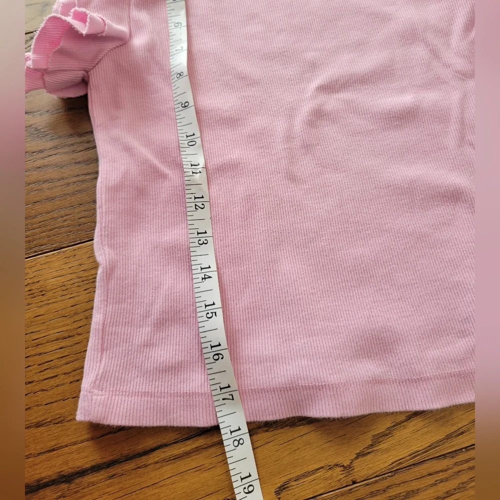 Charming Pink Ruffled Kids Tee - Picture 5 of 5